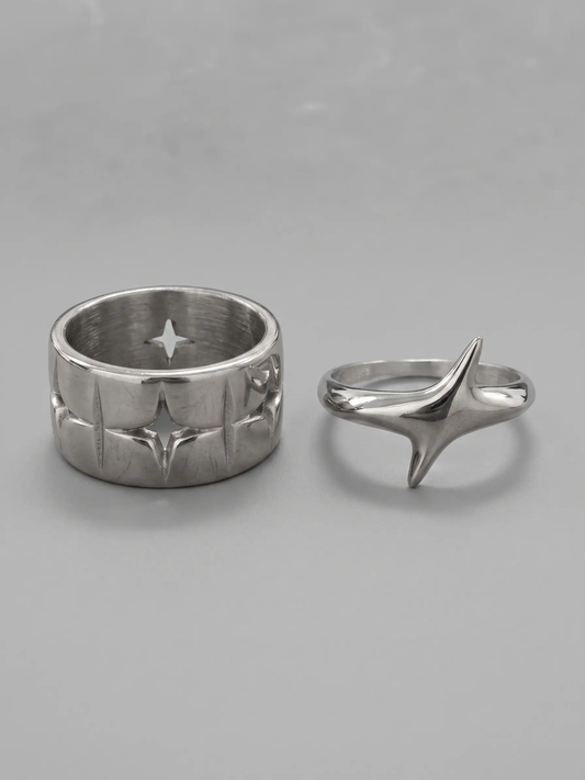 Wide & Narrow Ring Set
