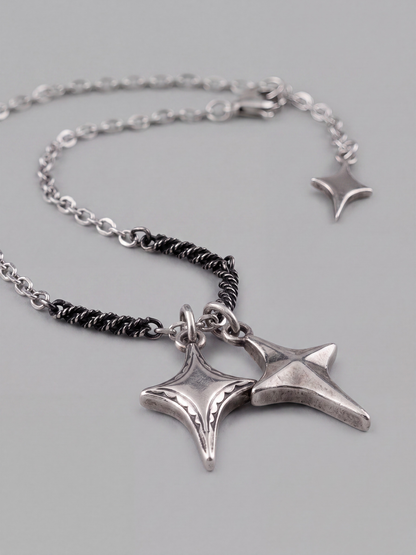 Star Pendant Necklace - Titanium Steel