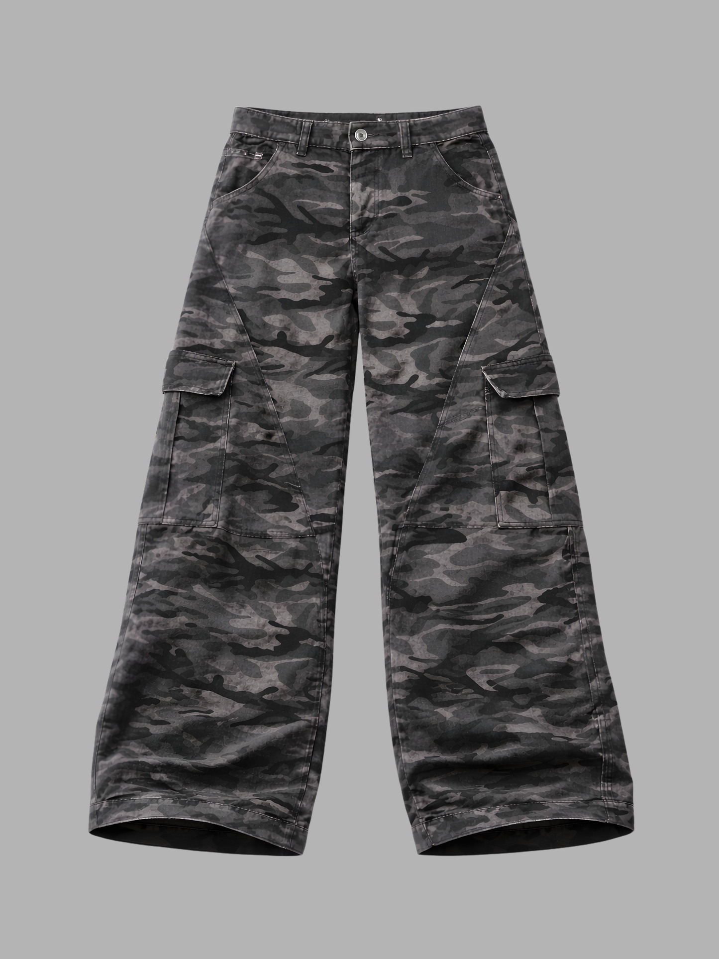 Woodland Camo Baggy Cargo Pants, product photo