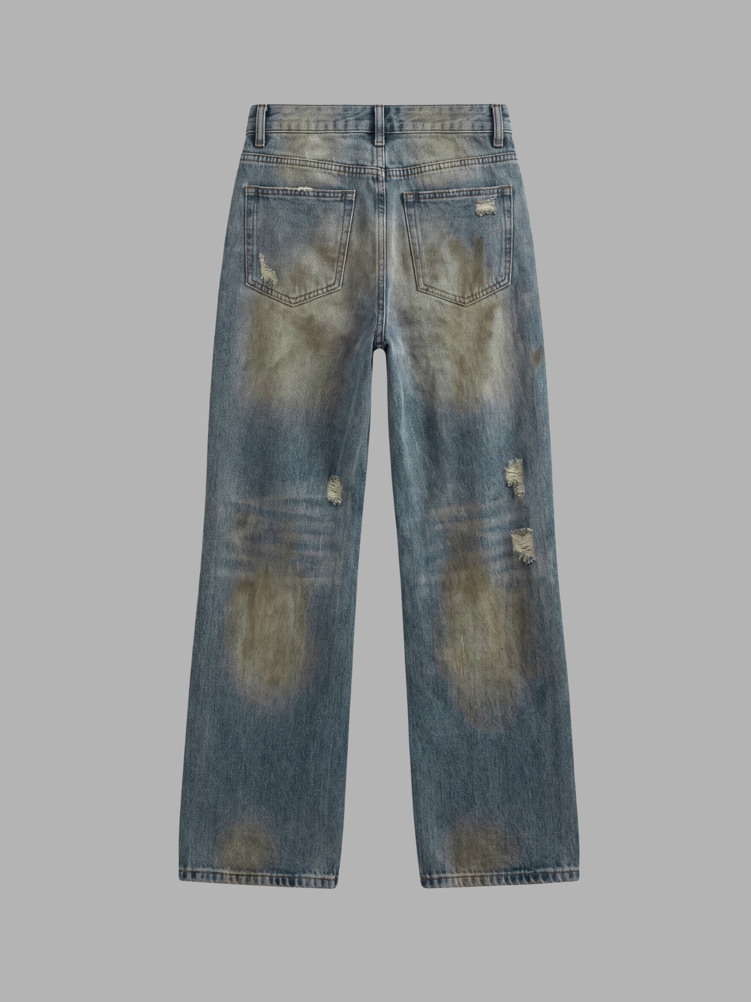 Distressed Mud Wash Jeans, product photo