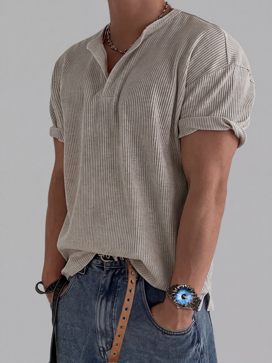 Henley Waffle Tee