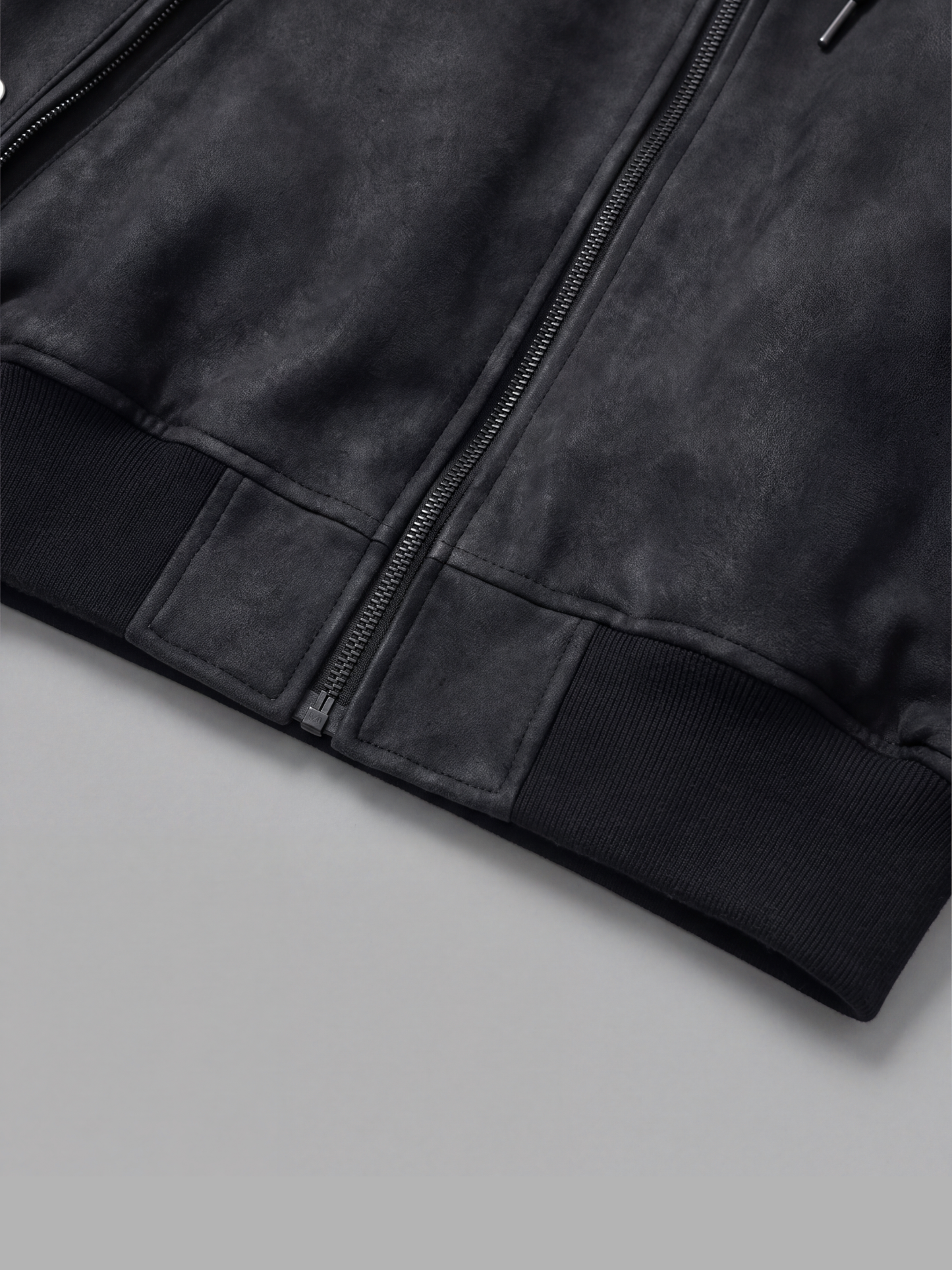 Hooded Bomber Jacket - Faux-Leather Flight Style *done