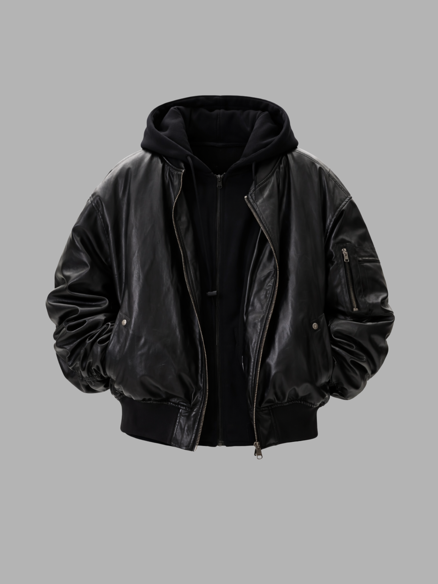 Heavyweight Bomber Jacket, Black colourway, product photo