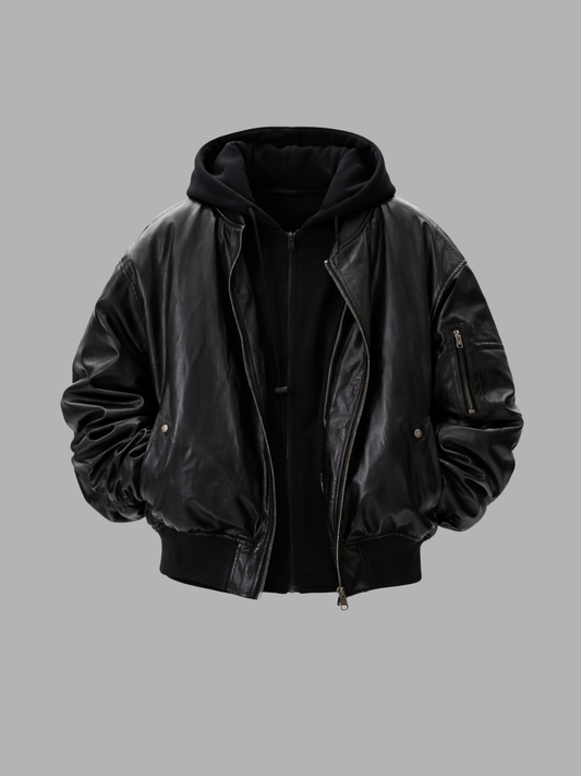 Heavyweight Bomber Jacket, Black colourway, product photo