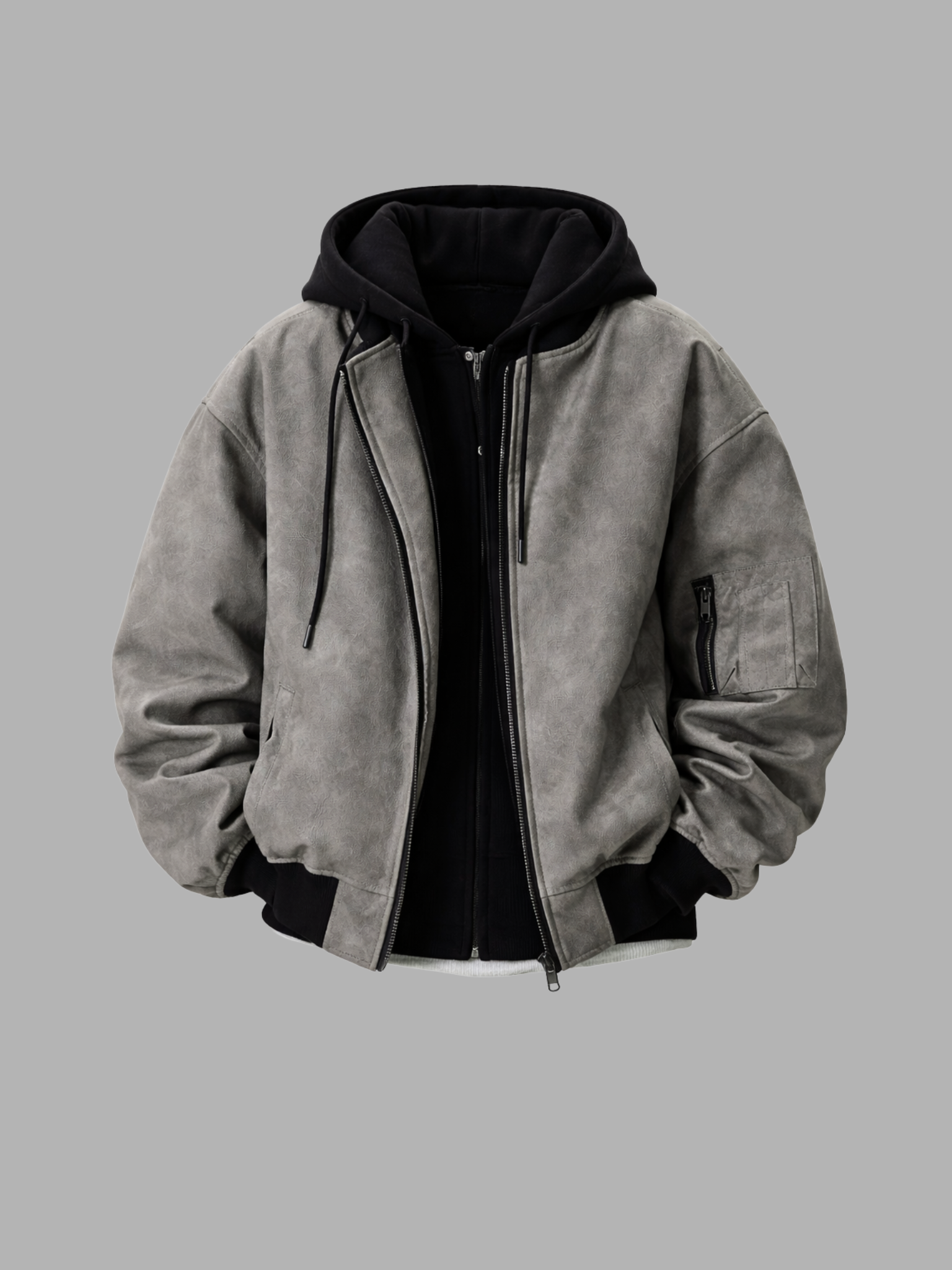 Heavyweight Bomber Jacket, Grey colourway, product photo