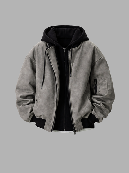 Heavyweight Bomber Jacket, Grey colourway, product photo