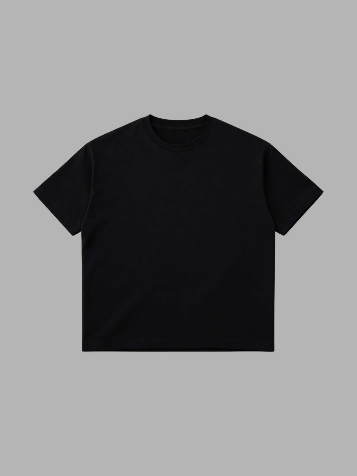 Boxed Short Sleeve Tee, Black colourway, product photo