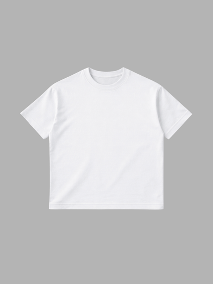 Boxed Short Sleeve Tee, White colourway, product photo