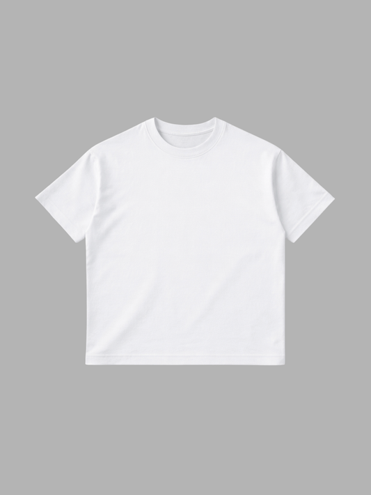 Boxed Short Sleeve Tee, White colourway, product photo