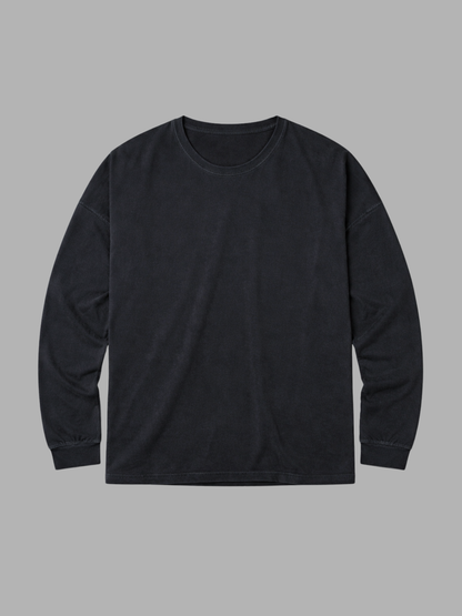 Casual Longsleeve Tee, Black colourway, product photo