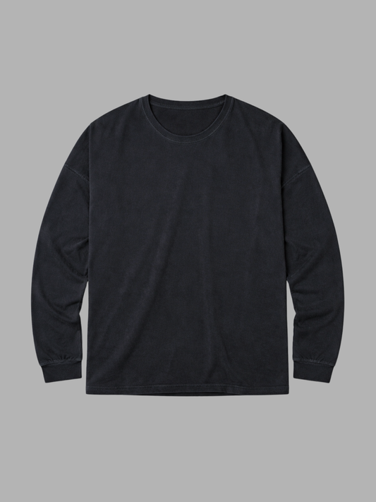 Casual Longsleeve Tee, Black colourway, product photo