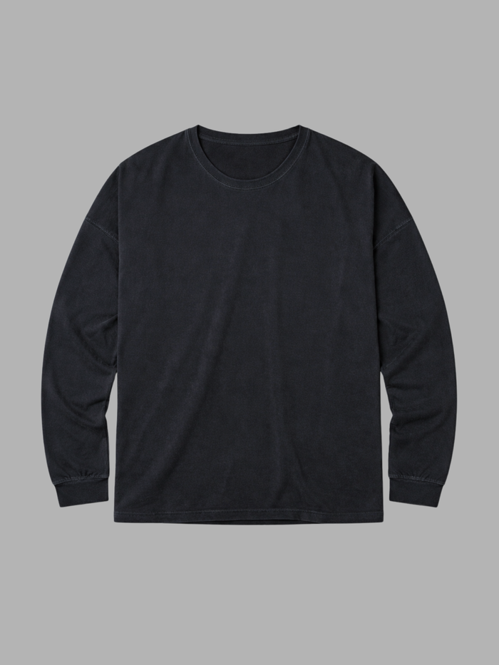 Casual Longsleeve Tee, Black colourway, product photo