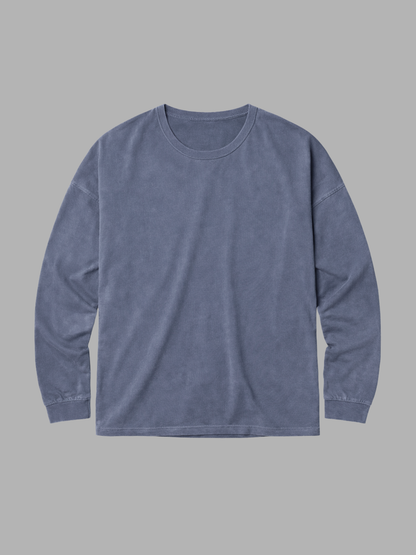 Casual Longsleeve Tee, Blue colourway, product photo