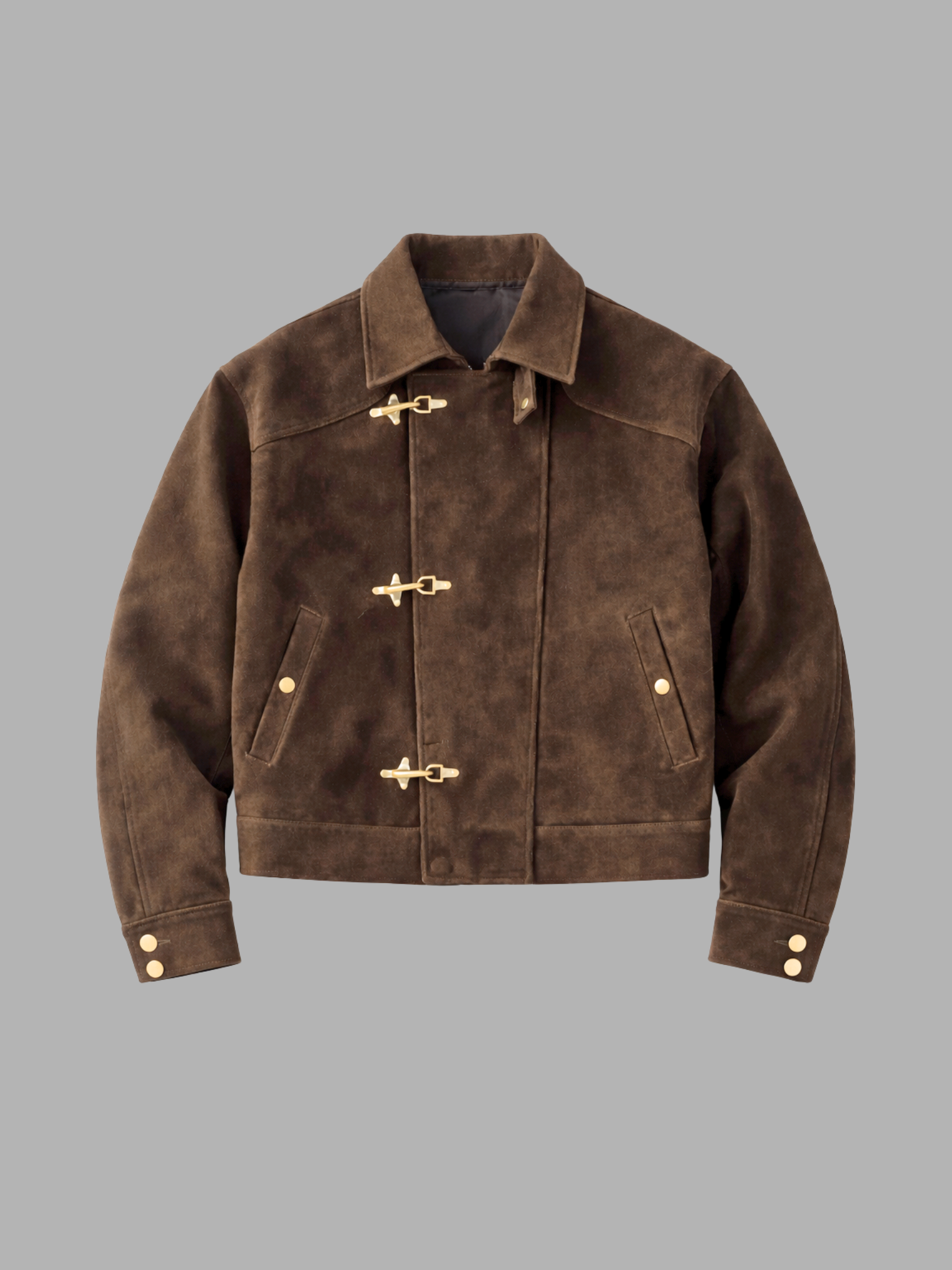 Kuki Faux-Suede Jacket in light brown, product photo
