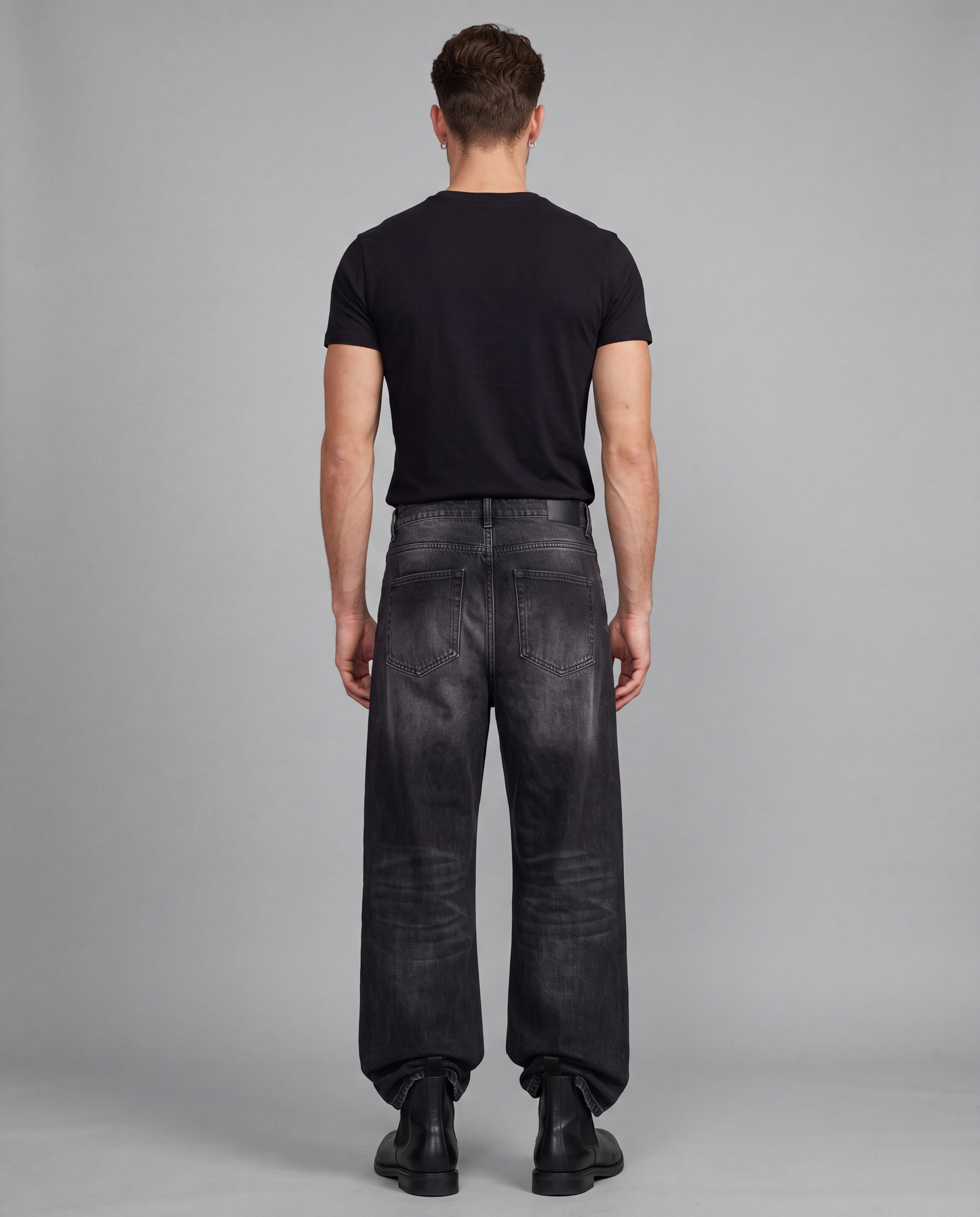 Black Rodeo Denim Jeans - on-model back