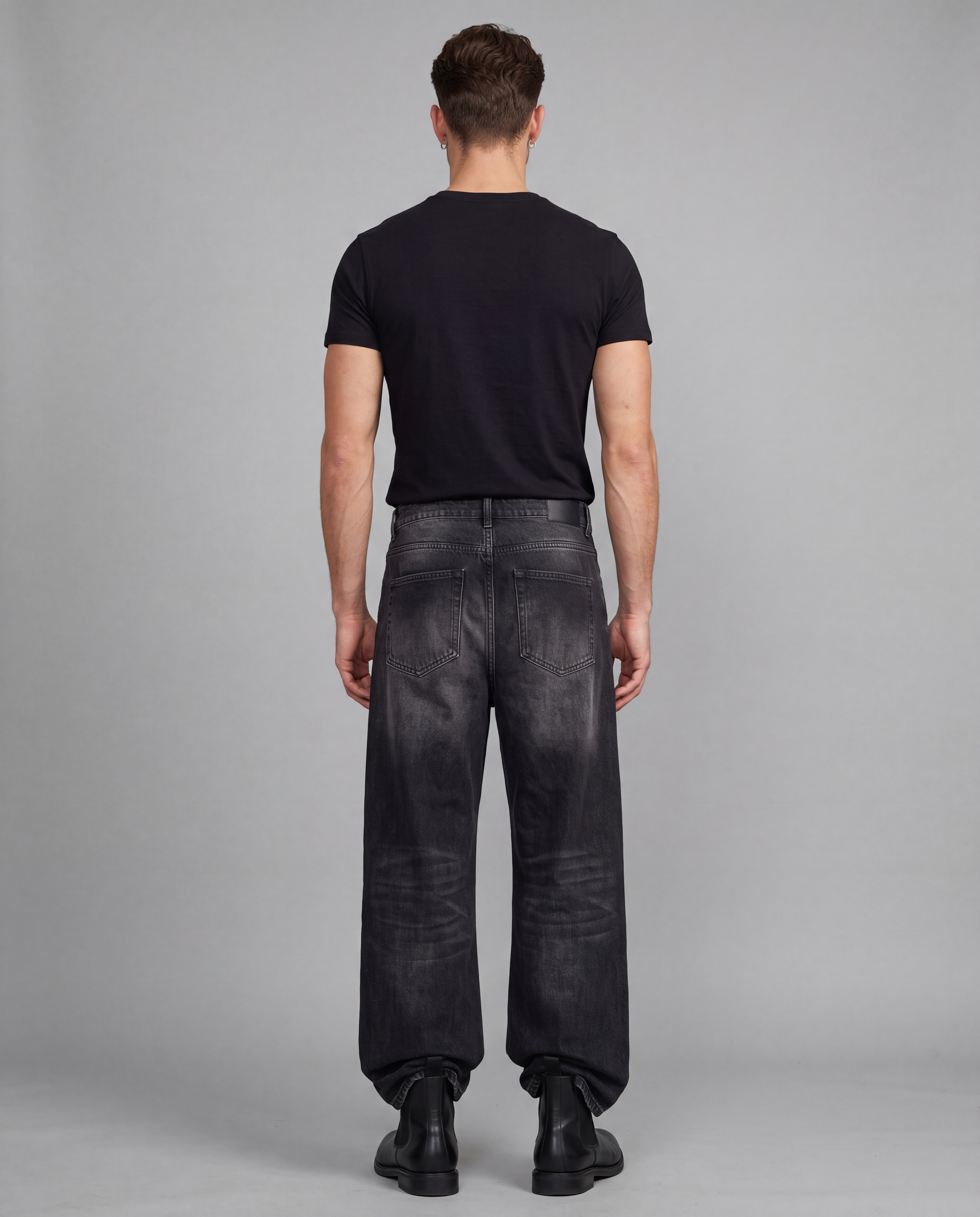 Black Rodeo Denim Jeans - on-model back