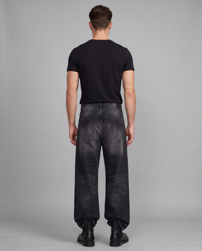 Black Rodeo Denim Jeans - on-model back